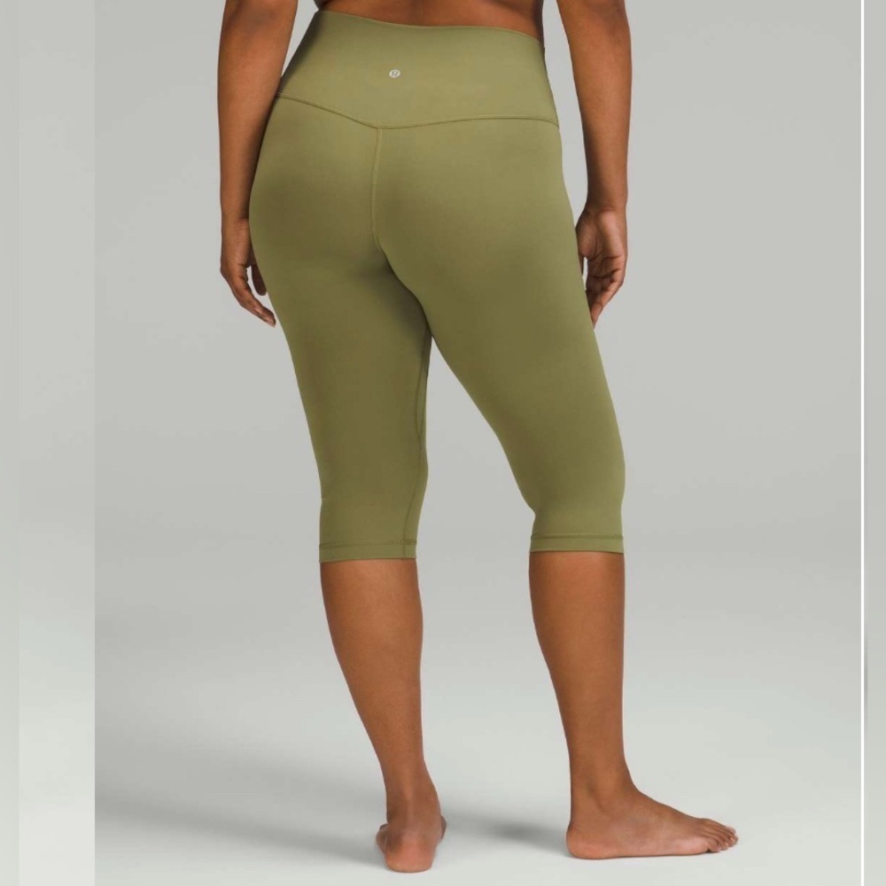 Lululemon Align High-Rise Crop 17" Bronze Green size 6 nulu